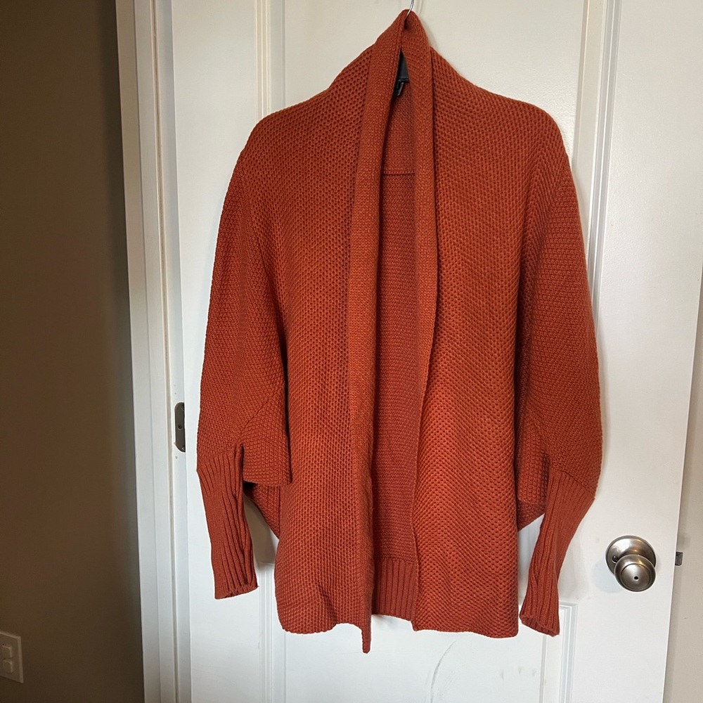 Women's Orange Cardigan Sweater